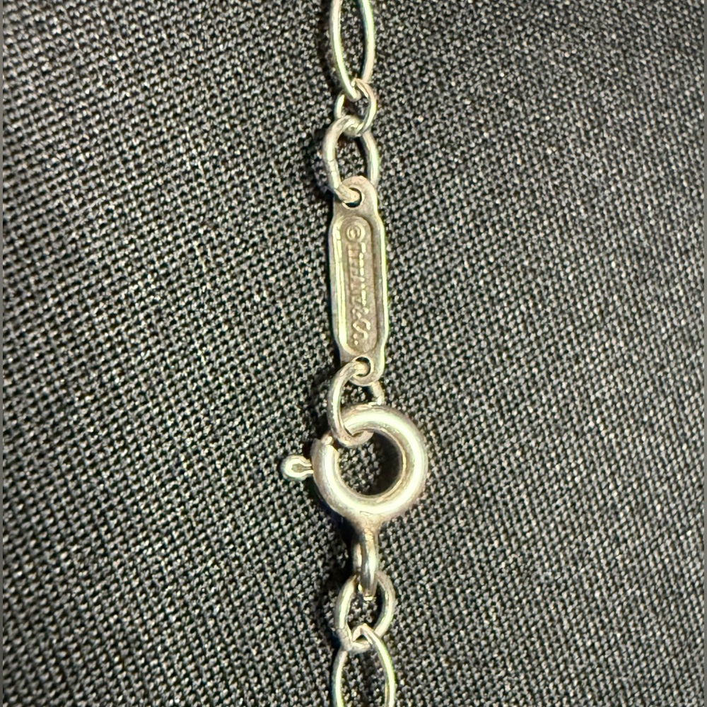 Tiffany & Co Sterling Silver Large Key Pendant Charm Long Necklace - Picture 9 of 9